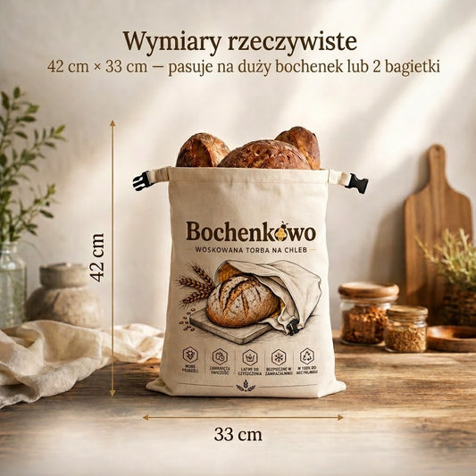 Bochenkowo™ - Premium bawełniano-woskowe woreczki na chleb
